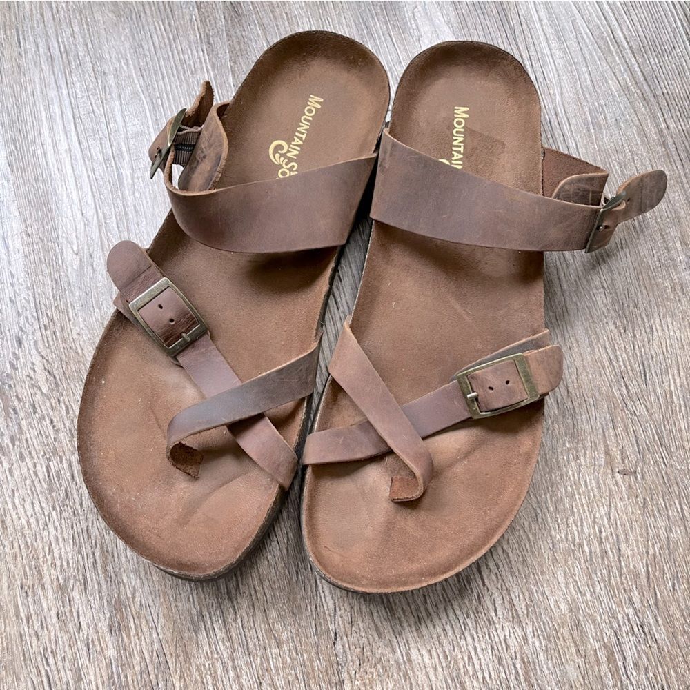 Mountain Sole Birkenstock Style Leather Sandals - 10